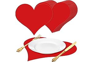 Whaline 50 Pack Heart Shape Paper Placemats