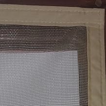 Autarky Fiberglass Mosquito Net for Window (Size- 28 Inch x 34 Inch / 71.1cm x 86.3cm) 120GSM Pre-Stitched & Strong Self-Adhesive Hook Tape Color - Ivory