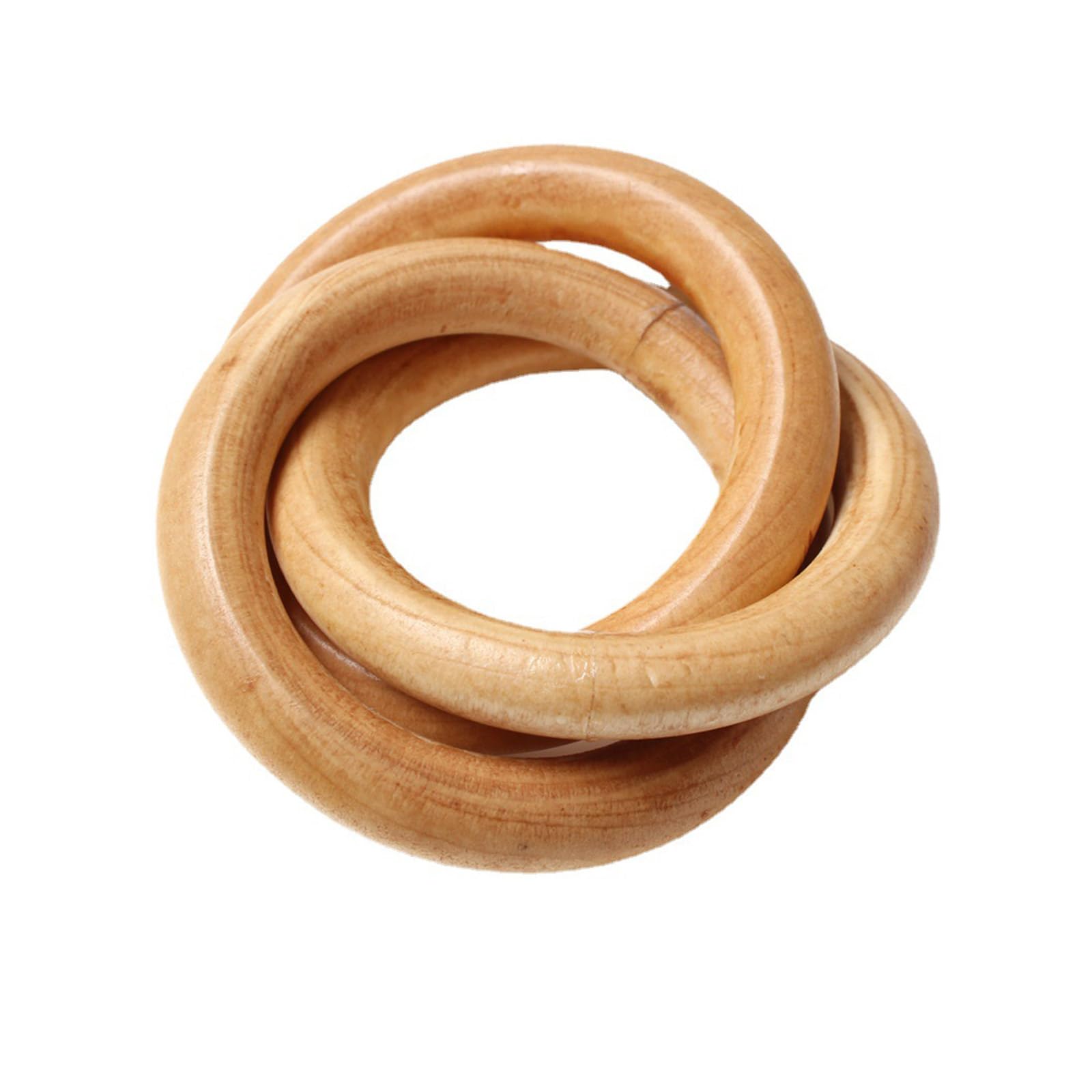 12Pcs Simple Napkin Holder Wood Three Circles Napkin Rings Party Serviettes Buckles Elegant Buckles Decoration Elegant Holder Wedding Parties Supplies for Paper Napkins