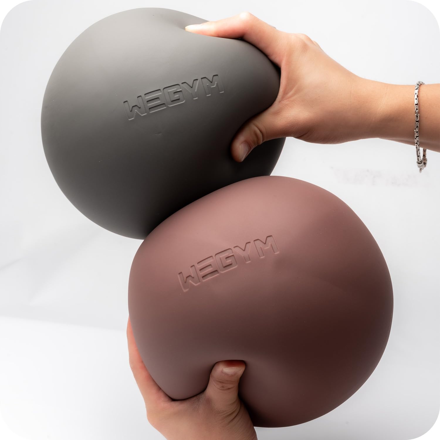WeGym Palla da pilates da 19 cm, palla per esercizi per equilibrio, stabilità, fitness, forza di base a casa e palestra, piccole palline da allenamento anti scoppio e antiscivolo, palla da yoga con