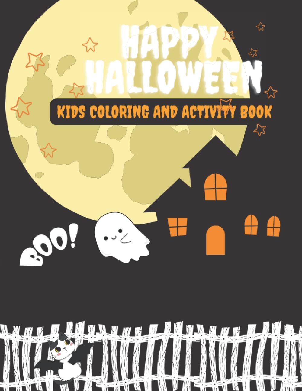 Happy Halloween: Kids coloring and activity book