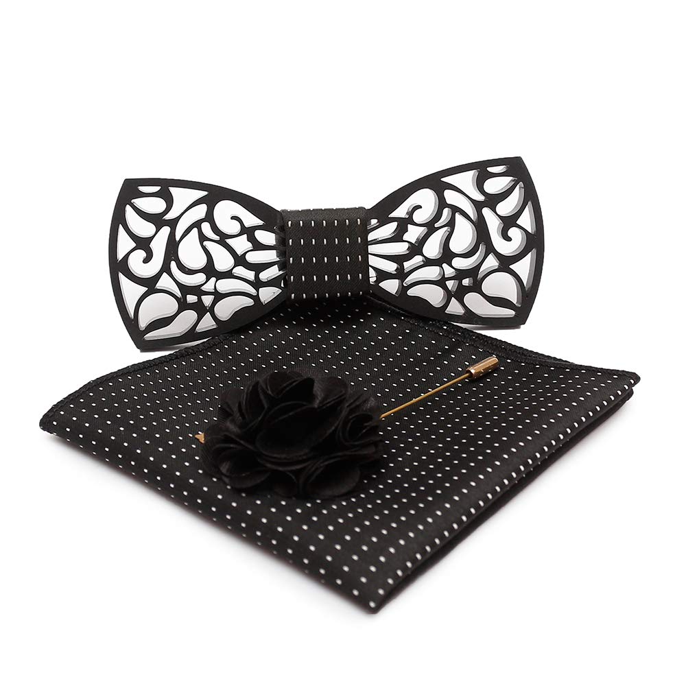 Men's Wooden Bow Tie (Black, Free Size)-image-27