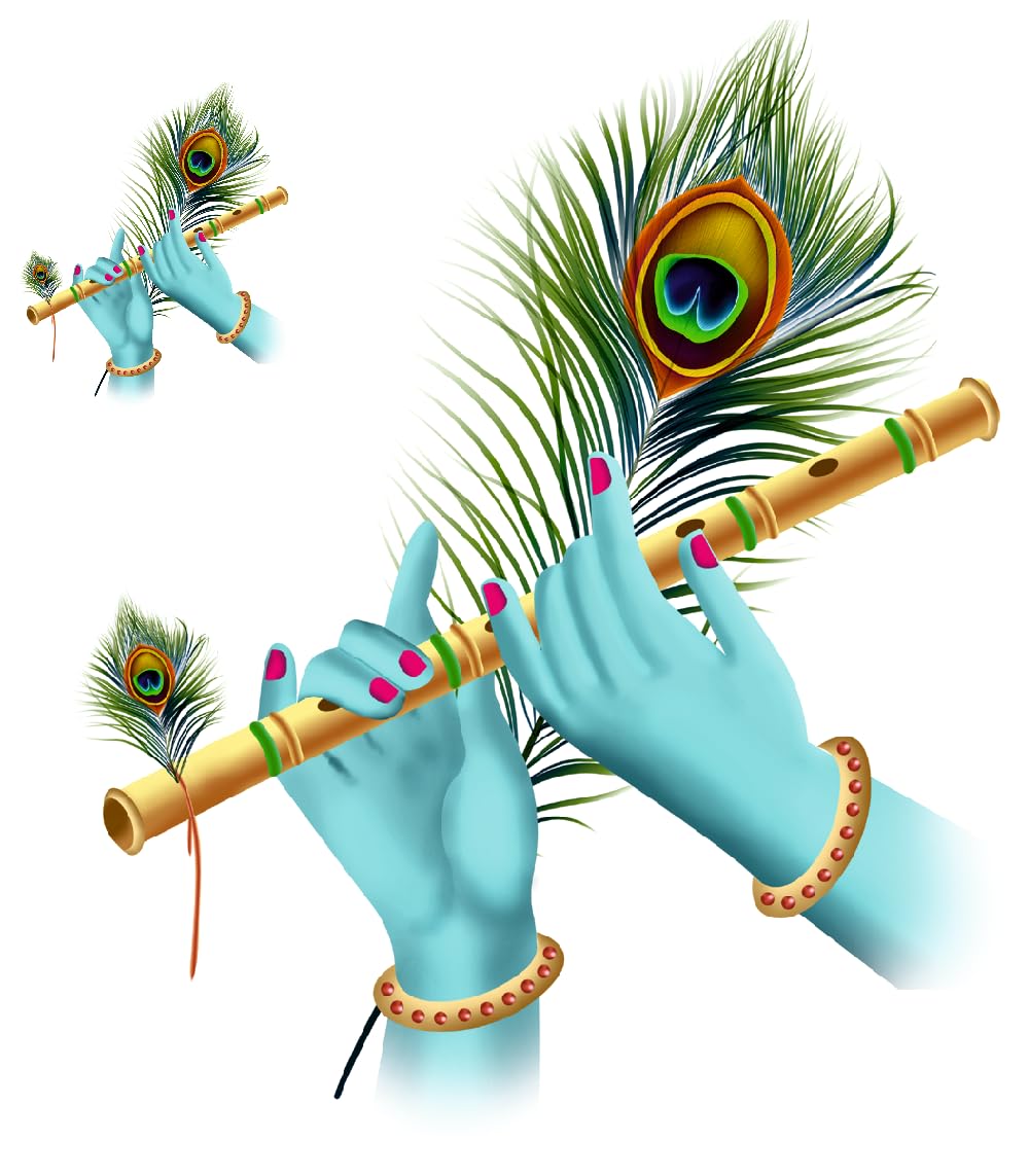 Techgifti PVC Krishna In Flute Hands Wall Sticker For Living Room,Bedroom,Office,Kids Room Size - 40 Cm X 48 Cm, Self-Adhesive (B0BFXNHCZ3) Amazon Price History, Amazon Price Tracker