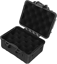 INOOMP Caixa de instrumento caixa organizadora de plástico caixa de ferramentas caixa de ferramentas caixa de ferramentas caixa de armazenamento de ferramentas estojo de transporte de medicamentos ferramentas alça estojo de transporte preto metal Gc01 caixa grossa droga