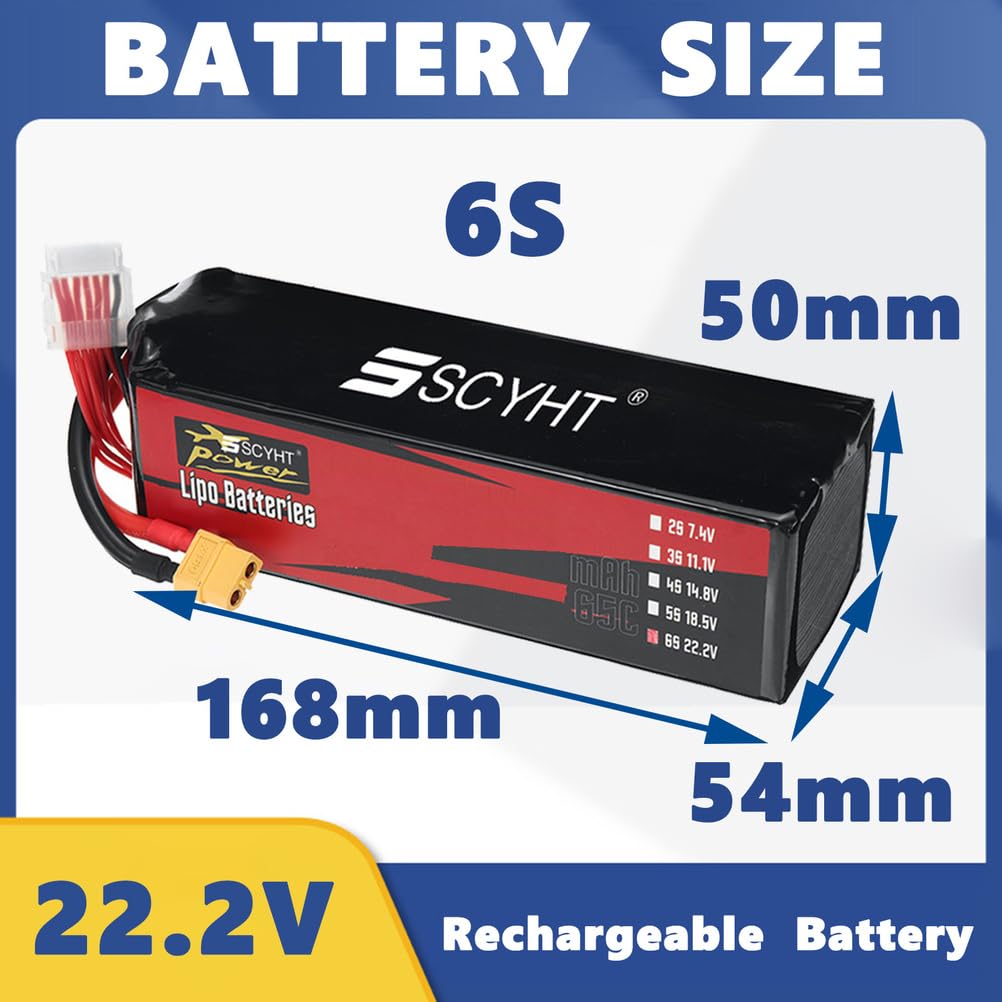 Akumulator Lipo 6S 22,2 V 10000 mAh 9500 mAh 9000 mAh Akumulator zamienny 22,2 V Akumulator litowy do zdalnie sterowanego drona do silników 50 W - 220 W,22.2v9000mah 1pack