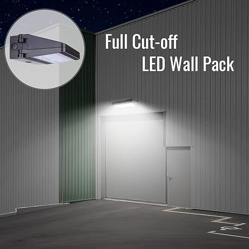 Miniatura 7 de Paquete de luz LED de pared de 24 W - Paquetes de pared de corte completo de 3120 lm - Lámpara de pared LED industrial comercial para exteriores -