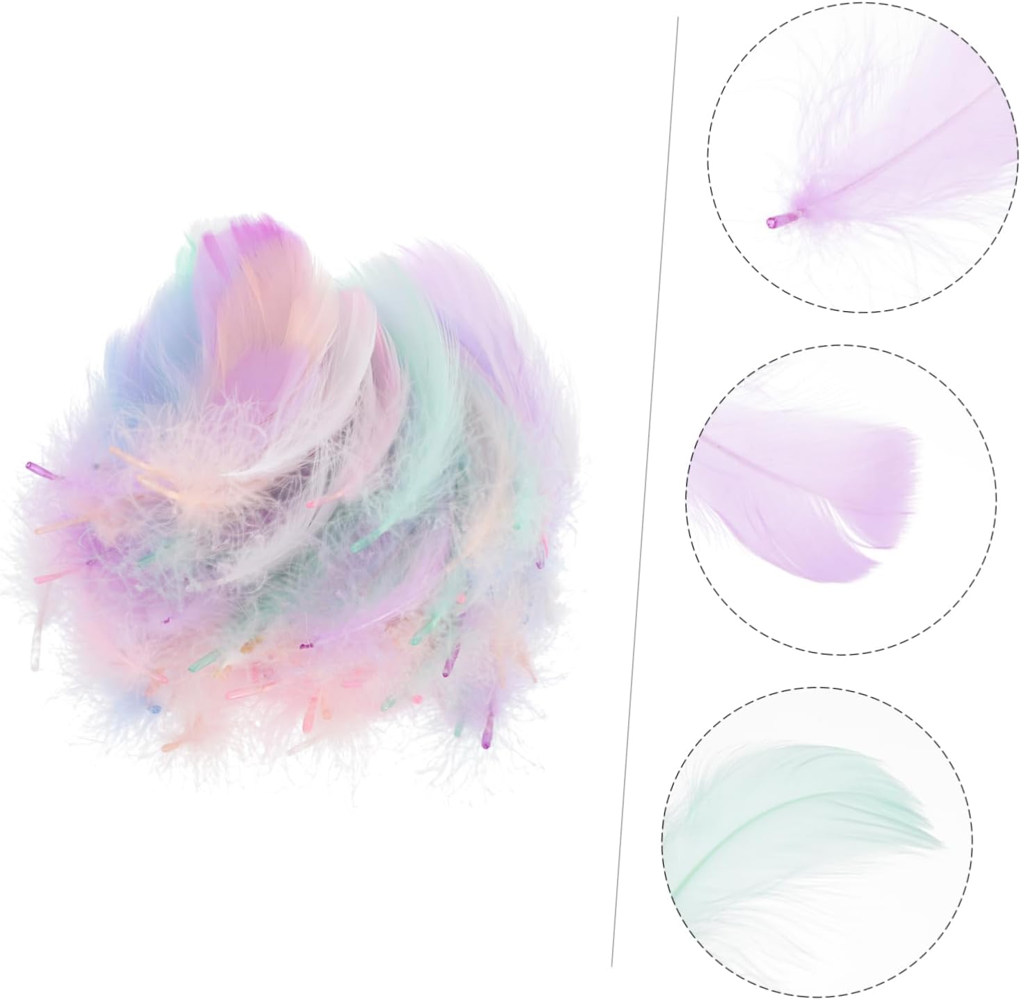 Hohopeti 200pcs Dream Catcher Decoration Macaron Style Crafting Supplies for Home Lightweight Natural Filler for and Crafts