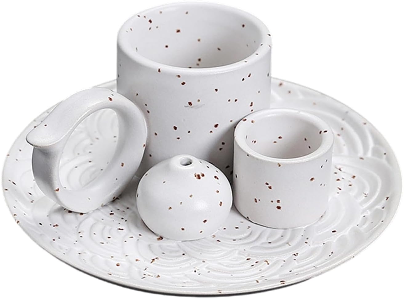 ordinarYone Elegant Ceramic Incenses Burners Holders with Handle Incenses Burning Tray For Meditations Practical Home Decoration