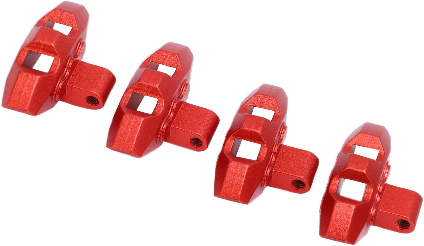 Dilwe RC Brake Calipers, Aluminum Alloy 4PCS RC Replica Brake Calipers Upgrade Spare Part for UDR 1/7 RC Car(red)