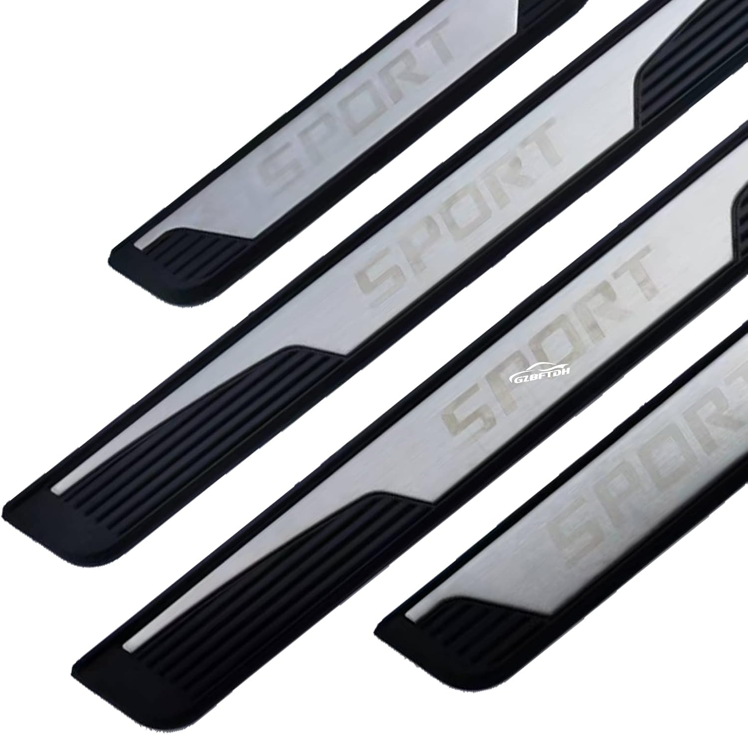 GZBFTDH Car Door Sill Scuff Plate Protector, for Toyota Corolla 2015-2022 2023 2024 Accessories, Steel with Plastic Door Entry Guard Trim Cover