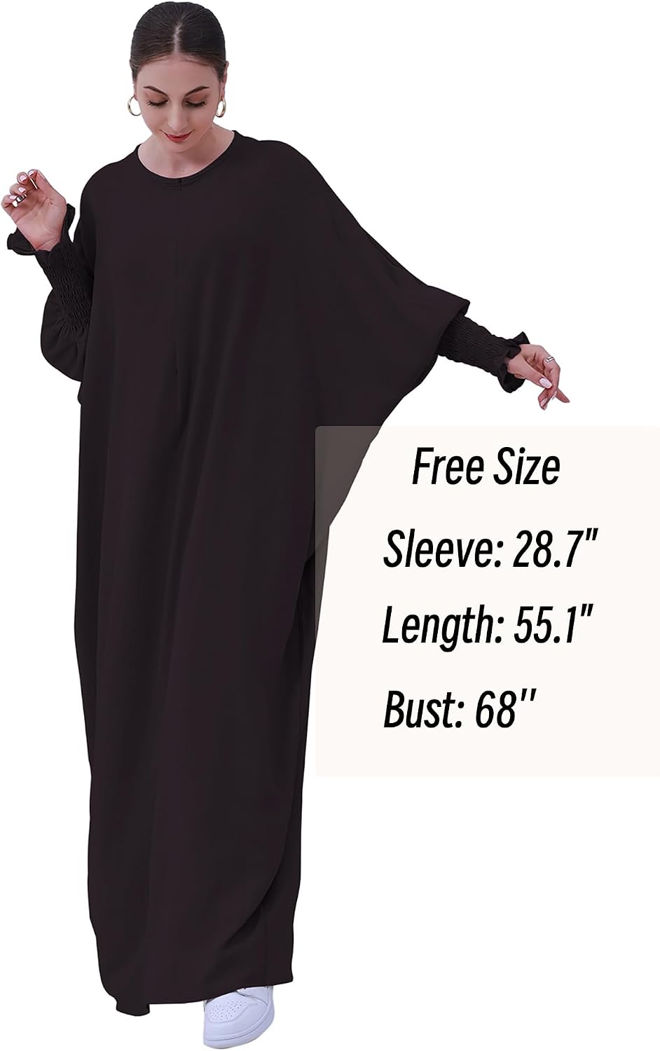 Muslim Prayer Abaya Islamic Women's Khimar Pure Color Hijab Dress Long Sleeve Dubai Kaftan