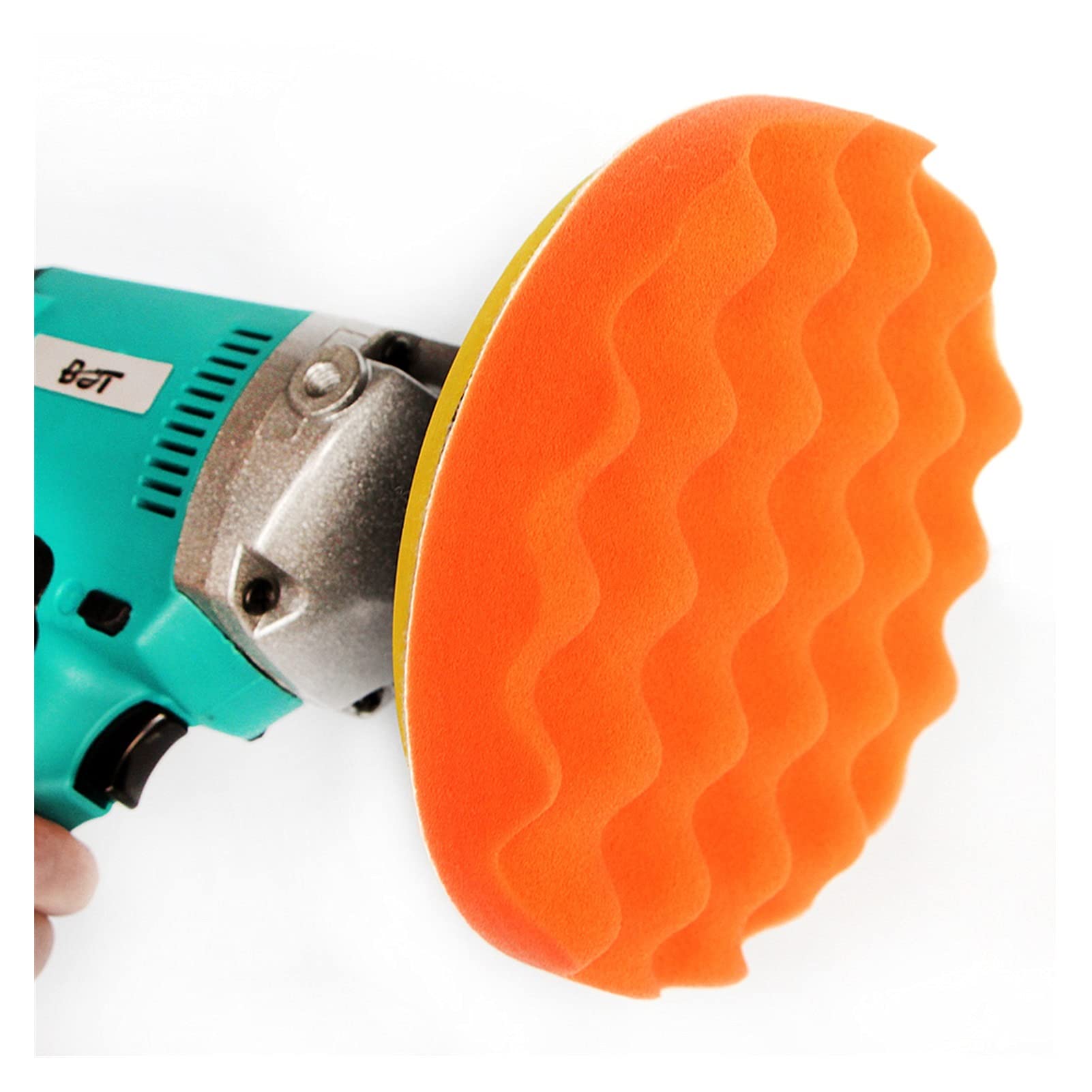 LNHHG 2Pcs/Pack 7" 180mm Wavy Polishing Seal Glaze Car Wax Sponge Pad For Polisher Waxer