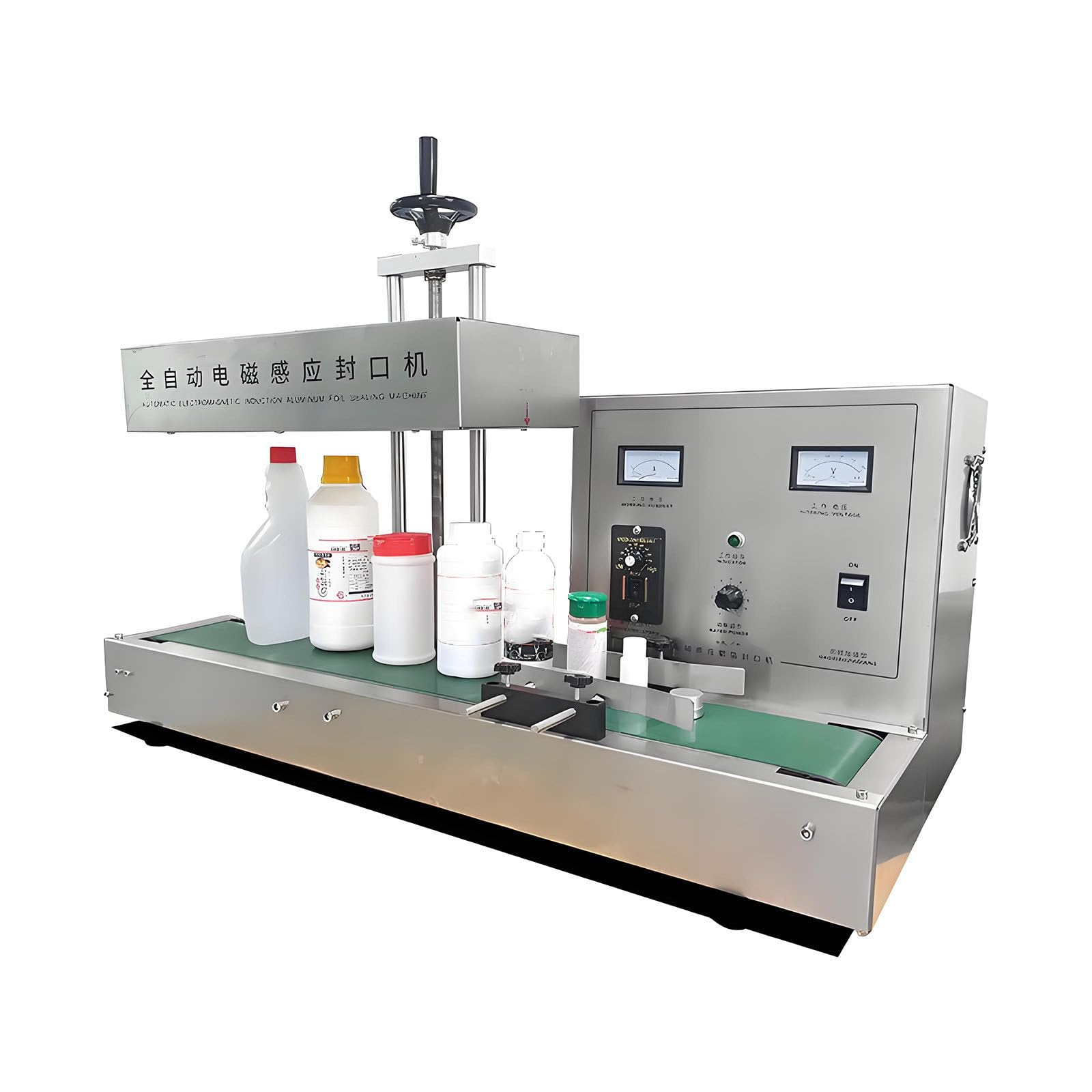Sigillatrice Automatica con Foglio di Alluminio Dotata di Pannello Digitale, Sigillatrice A Nastro A Induzione Elettromagnetica per Sigillatura Orizzontale 130mm