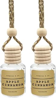 Apple Cinnamon Car Air Hanging Essential Oil Diffuser, Car Air Freshener with Essential Oils, Aromatherapy Vehicle Diffuser, Long Lasting by Simplee & Co