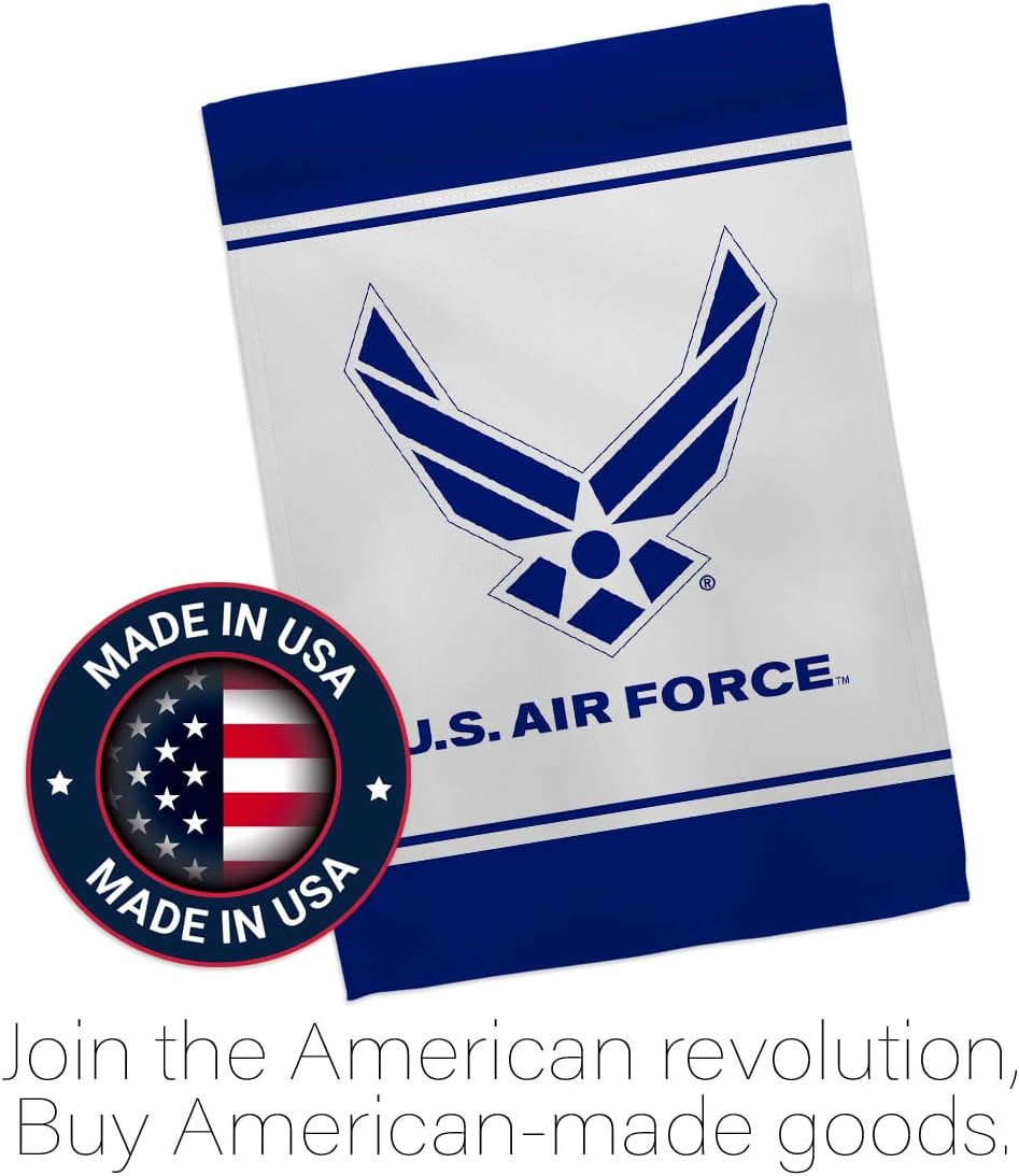 US Air Armed Forces USAF United State American Military Veteran Retire Official Decoration Banner Small Garden Yard Gift Double-Sided, House Flag 28" x 40", Thick Fabric