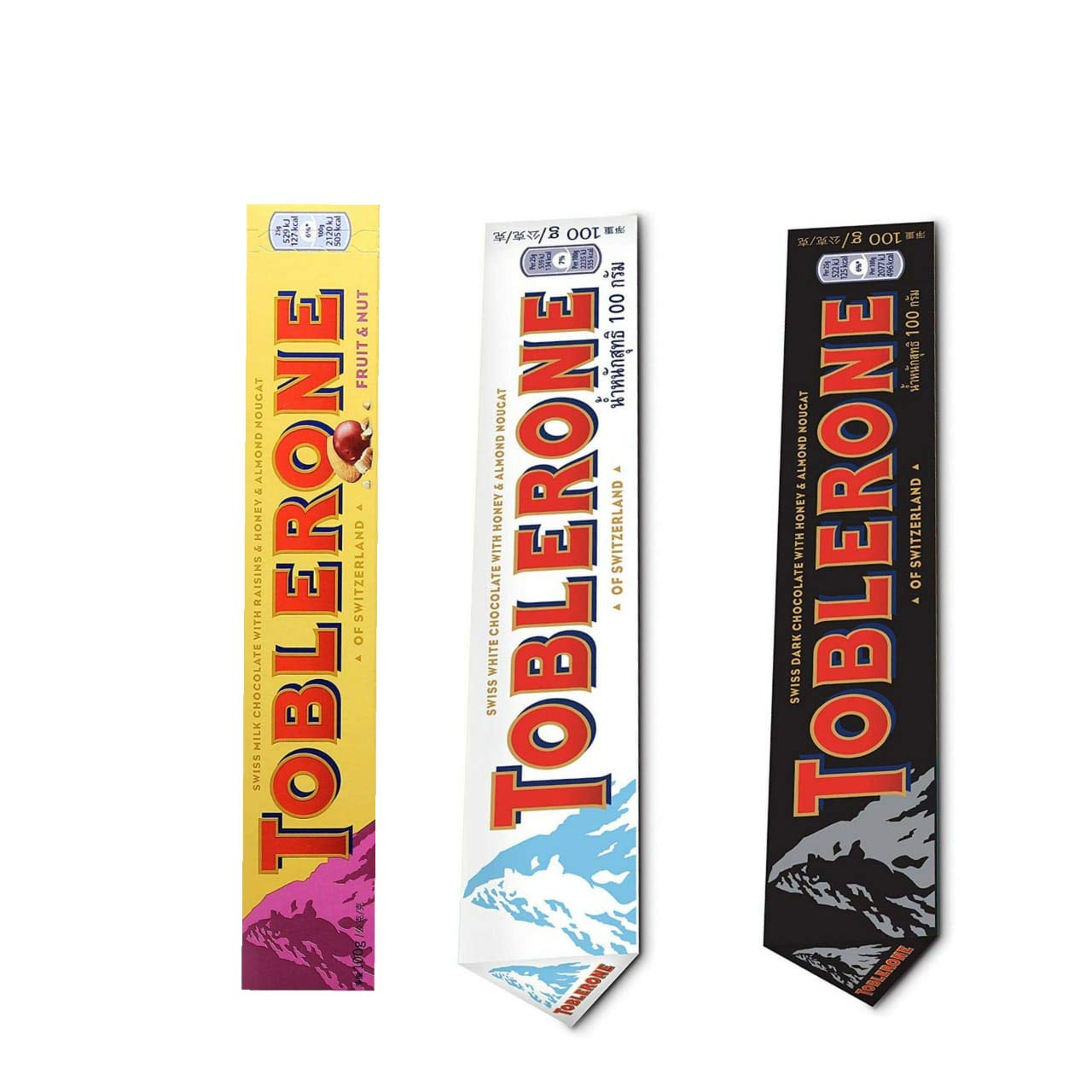 Toblerone White Chocolate,Honey And Almond And Tone Bitter Sweet Chocolate 250 Grams (Pack Of 3) (B081VNL1SN) Amazon Price History, Amazon Price Tracker