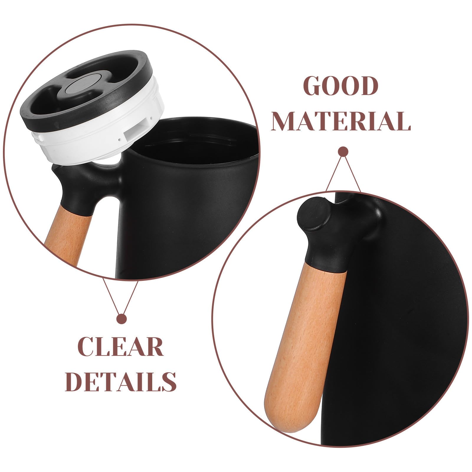 Botella Térmica Aislada de 1l Interior de Vidrio y Exterior de Plástico y Madera, Saludable y Segura, Adecuado para Uso en Casa y Viajes