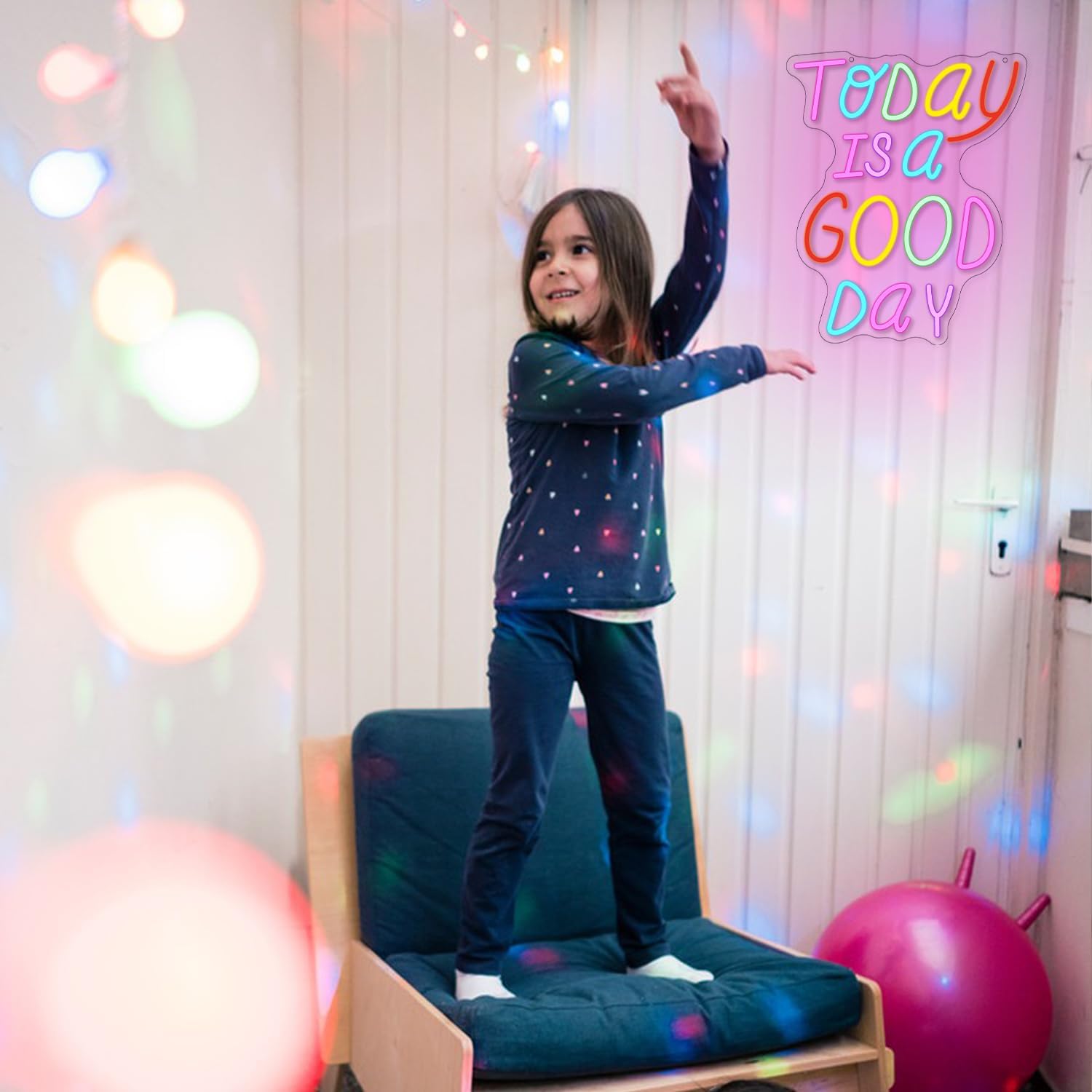 Today is a Good Day Neon Sign Letter Neon Light Colorful Words Neon Light Sign Motivation LED Light Sign for Bar Cafe Restaurant Office Living Room - Image 7