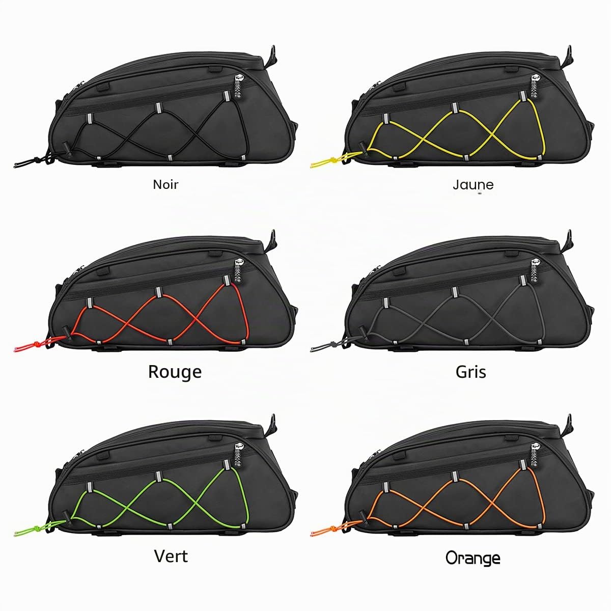 Sac de Porte-vélos 3 en 1 Coffre Isotherme vélo avec 2 Sacs Suspendus Latéraux Bagages Sacoche Bandoulière