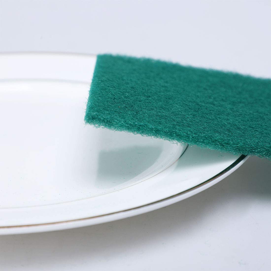 sourcing map 50uds Estropajo Estropajo Anti-Arañazos Estropajo Esponja Estropajo Almohadillas 6"X4" para Estropajo Cocina, Lavavajillas, Verde 1