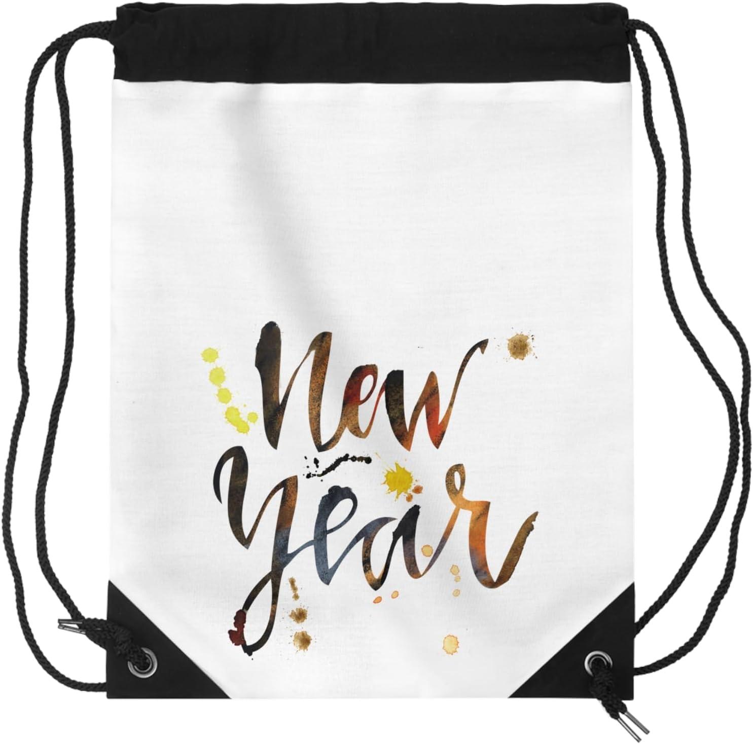 Musical New Year Drawstring Bag – Trendy Backpack | Music Lover Gift, Festival Accessory, Party Favor & Holiday Essential