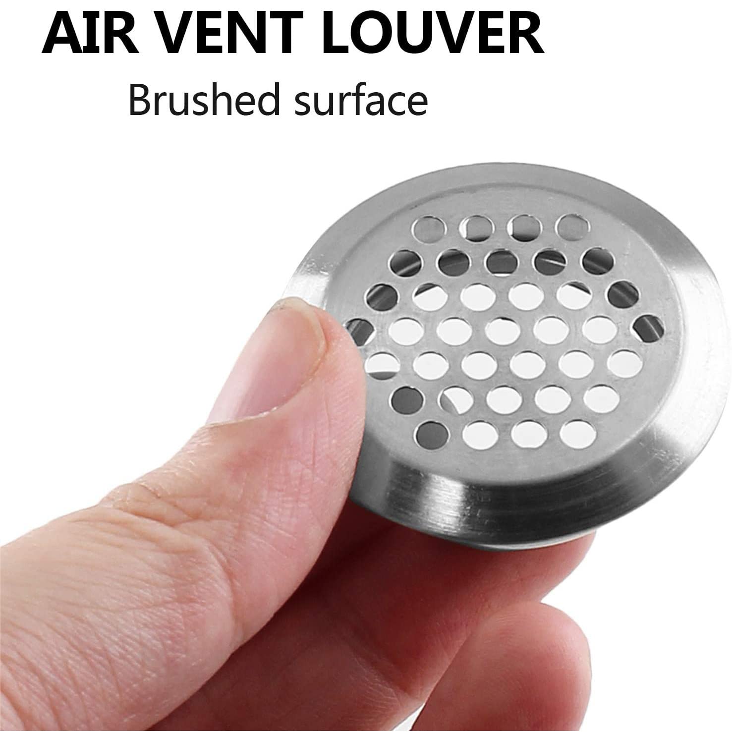 Greluma 10 Pcs rejillas de ventilación de 35 mm, ventilación circular de sofito, rejilla de ventilación redonda de acero inoxidable con orificio de malla para cocina, baño, armario, armario
