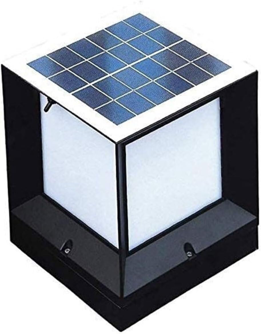 Oświetlenie zewnętrzne na słupki solarne Wodoodporne oświetlenie solarne na słupki do płaskich powierzchni Patio Krajobraz Ścieżki na patio Ogrody(32.5 * 39cm)