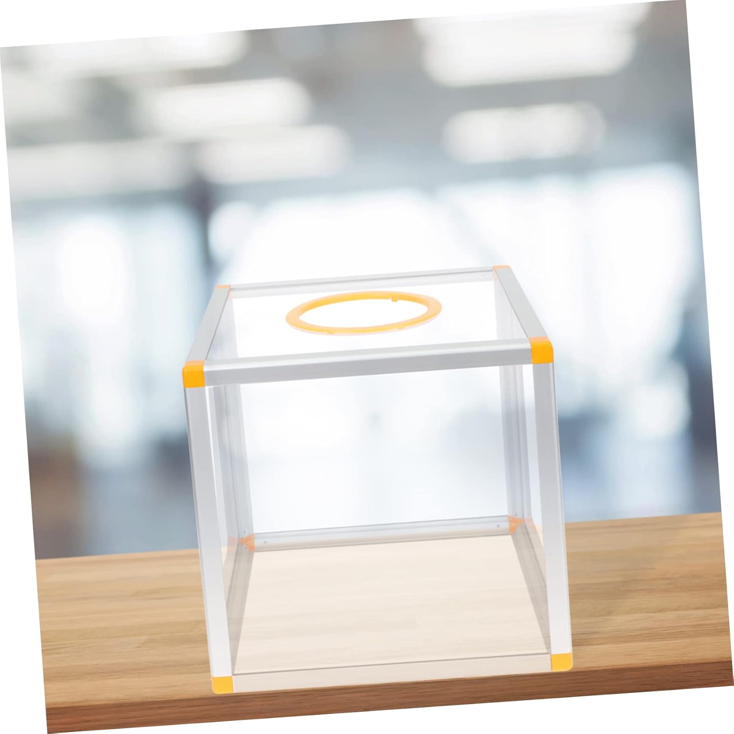 Transparent Raffle Box Clear Acrylic Lottery Box for Weddings Events Fundraising Design for Fair Draws for Ticket Ball Collection Prize