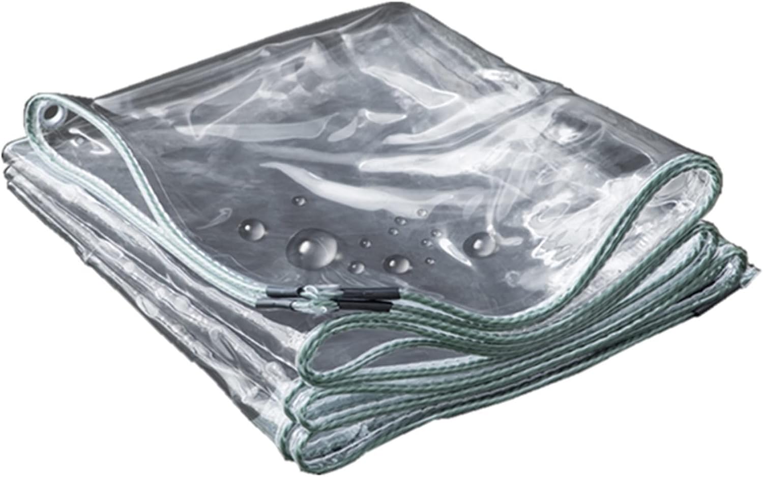 Waterproof Plastic Sheeting Clear Heavy Duty Tarp Cover Sheet 1.4x2m 1.2x1.8m Transparent Tarpaulin with Reinforced Grommets Camping Tarp Tent (Size:1x1.5m)