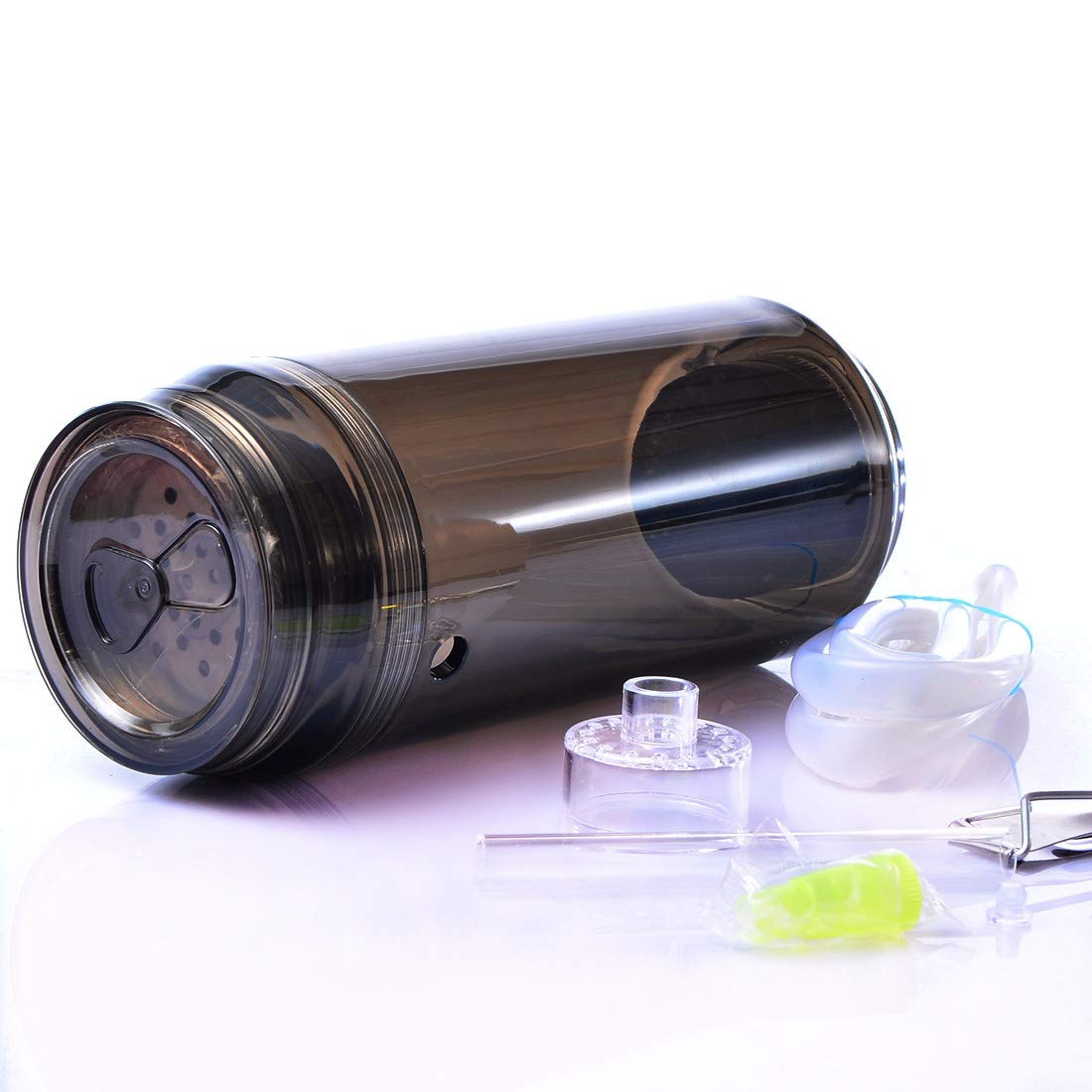 Acrílico Hookah, Shisha Manguera Individual, con Modern Hookah Bowl Y Kit de Iniciación Conjunto Completo de Luz LED Pipa de Agua,Viene Listo para Usar,Azul