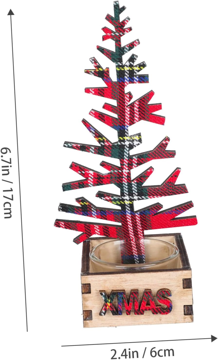 2pcs Creative Xmas Candleholder Unique Romantic Decor for Christmas Rustic Design Base for Home Restaurant and Holiday Parties Style