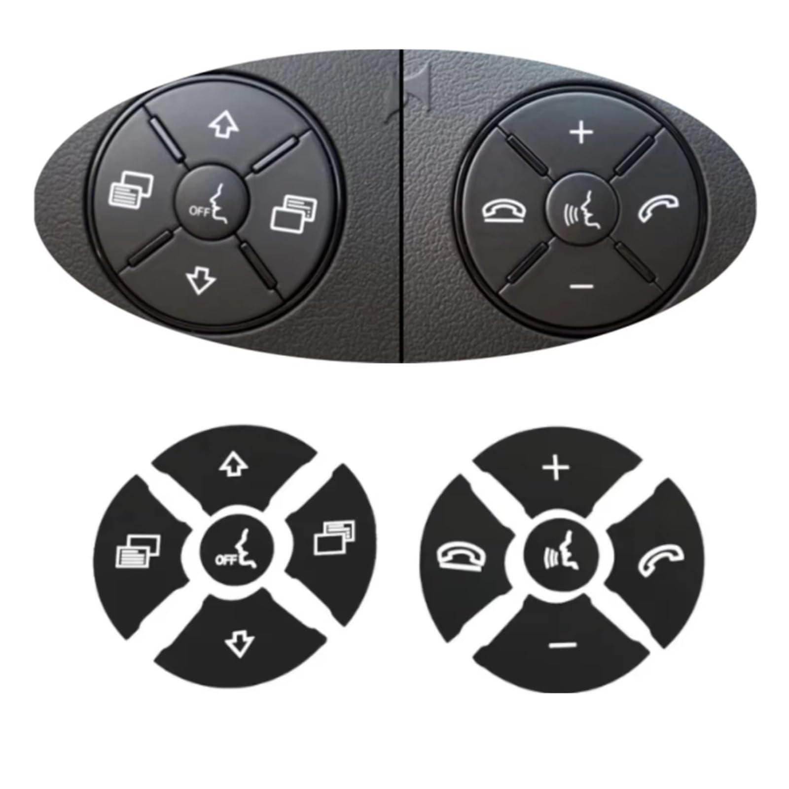 Boutons de volant Mercedes Classe R 2009-2017 cache-boutons auto - 2