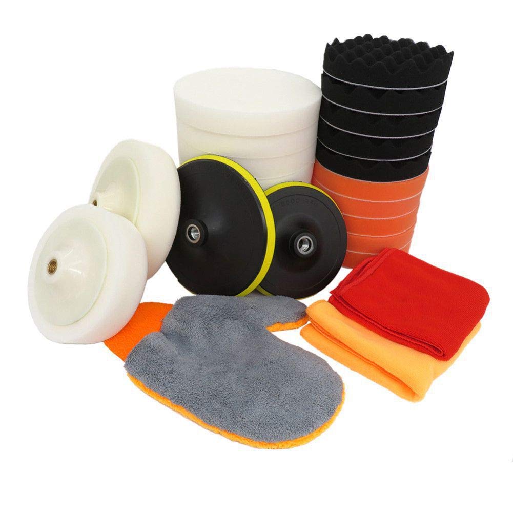 Shentesel Car Polishing Pads Kit Set 25Pcs/Set Clean Sponge Waxing Wheel Wool Ball Accessory