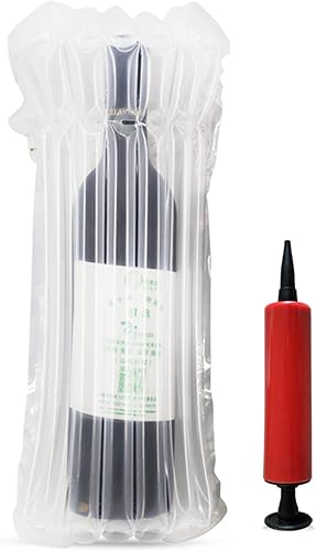 Miniatura 9 de Bolsas protectoras de viaje para botellas de vino, 8 paquetes de envolturas inflables de burbujas, opción de seguridad para botellas de vidrio en