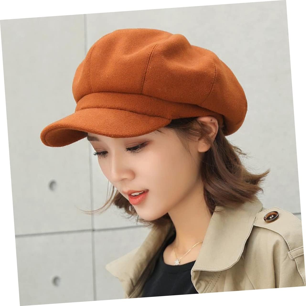 Holibanna 3pcs Woolen Beret for Women Stylish Caramel Peaked Cap Fashion Accessory for Fall Outfits Easy to Any Attire for All Occasions and Weather