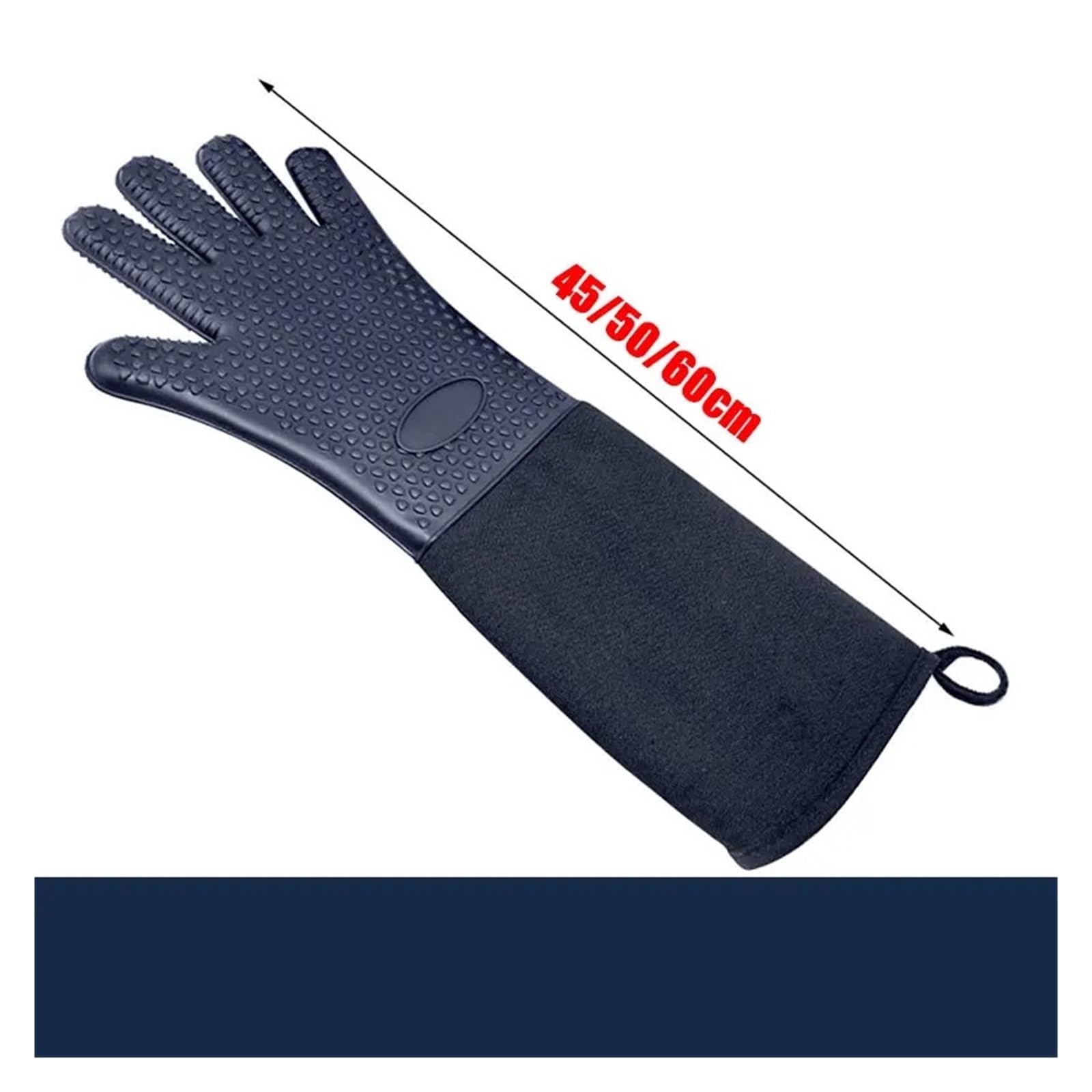 Guantes de horno extra largos, silicona resistente al calor, acolchados