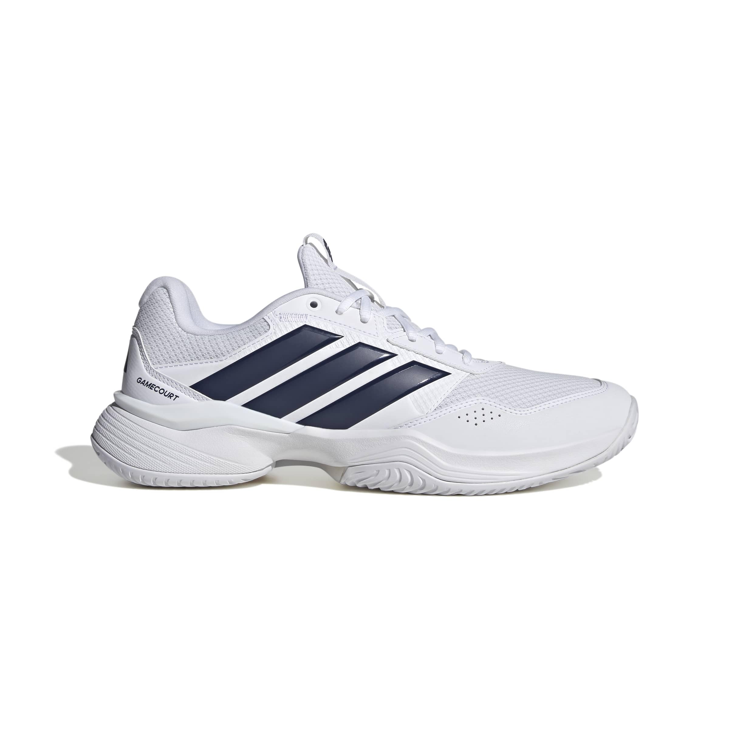 adidas Mezczyzni Gamecourt 3 Tennis Shoes, ftwr white/dark blue/core black, 42 2/3 EU