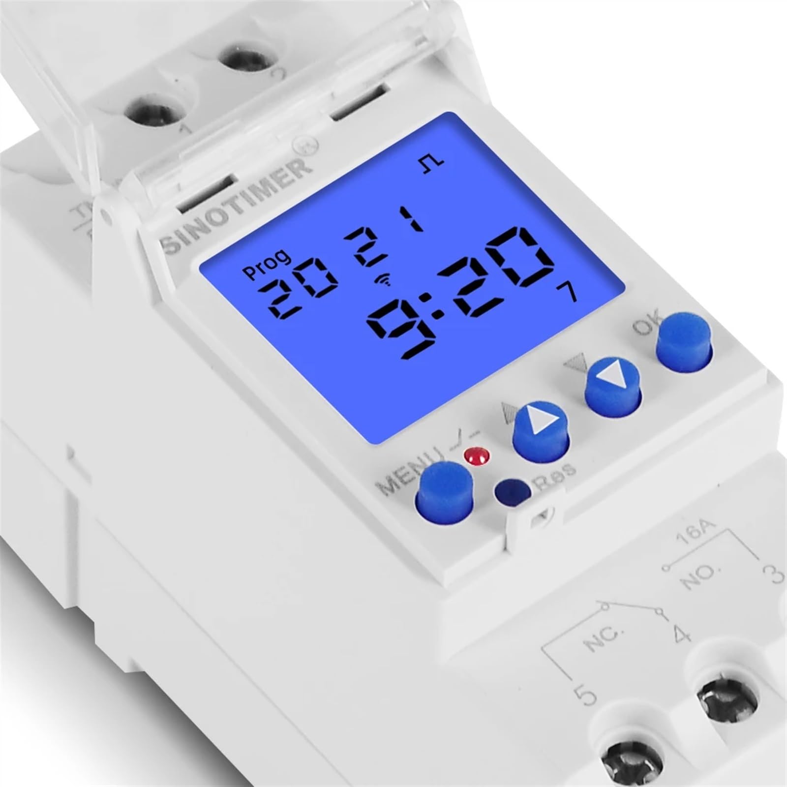 TM920AKL electrónico 3 en 1 Interruptor de Temporizador programable Digital de 7 días con función de Cuenta atrás Pluse relé de Tiempo de Carril DIN 85-265VAC(30A)