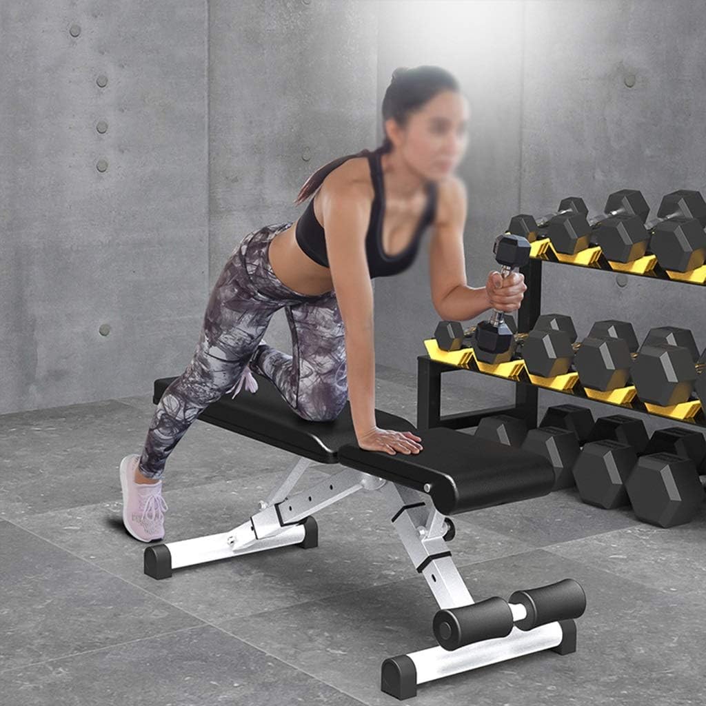 KFXL Exercise Bench Household Weight Bench Thickened Leather pad Multi-Function Fitness Equipment Foldable Abdominal Muscle Supine Board Used in Gyms and Offices Bench Press seat