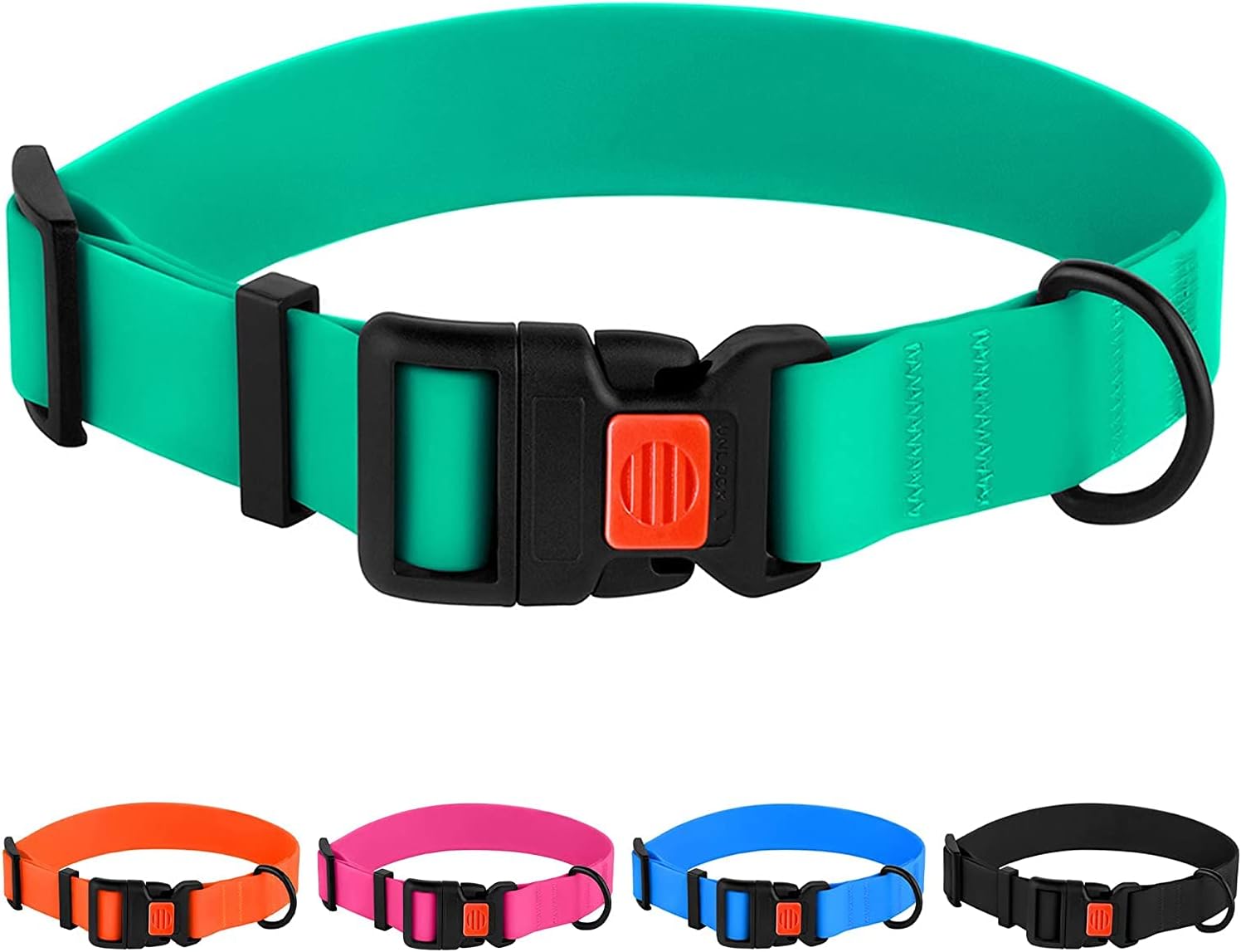 CollarDirect Adjustable Dog Collar Colorful Waterproof Pet Collars for Small Medium