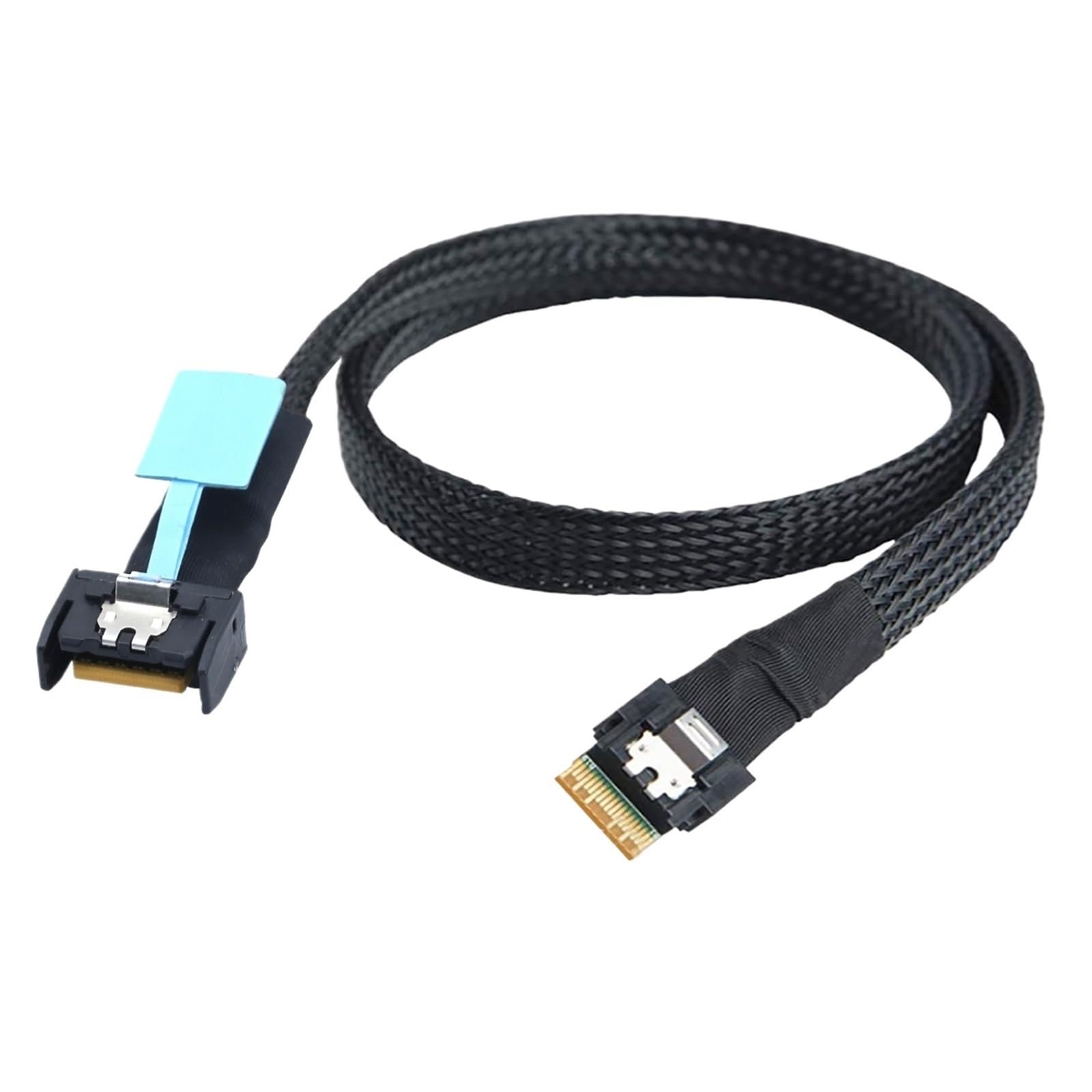 ZHANGLH Câble de disque dur interne PCIE Slimline mi ni S*A*S MCIO 38P vers Slimline SFF-8654 4i 0,5 m