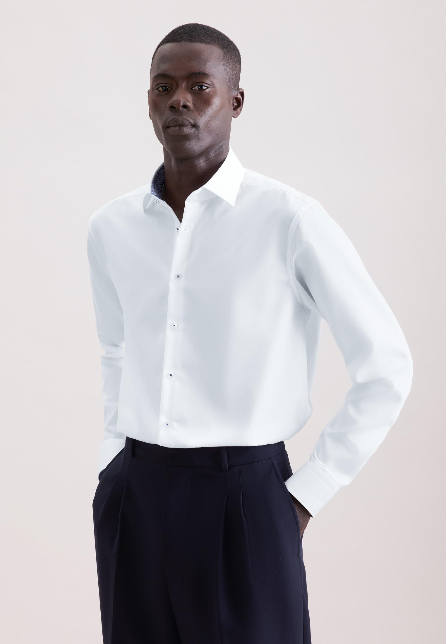 Seidensticker Regular Fit Langarm Business Hemd Camicia da Lavoro Uomo