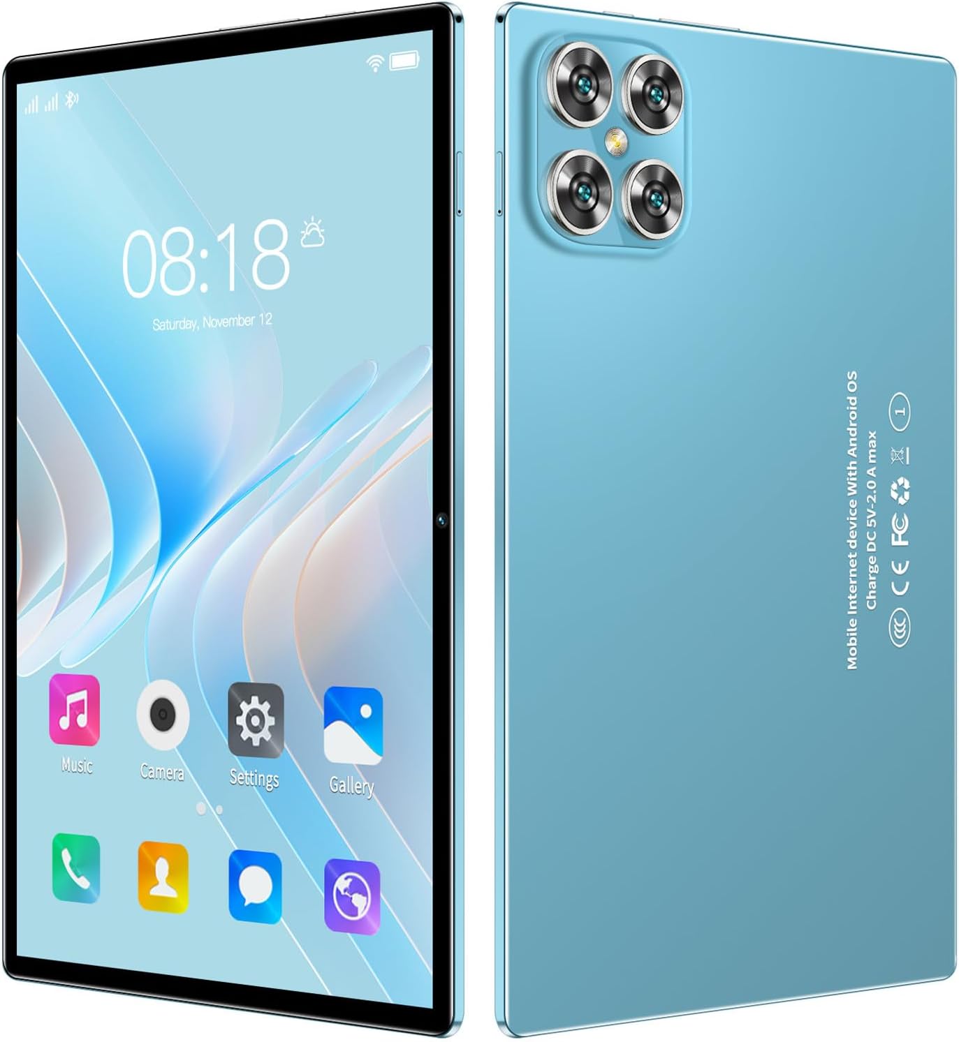 Android Tablet 10 Inch 10 Core Mini Tablets For Adults Gaming Tablet Computer Tablets With 2GB Ram+16GB Rom, 6000mAh, Front And Rear Cameras, Supports SIM Card Call Digital Notepad College Supplies