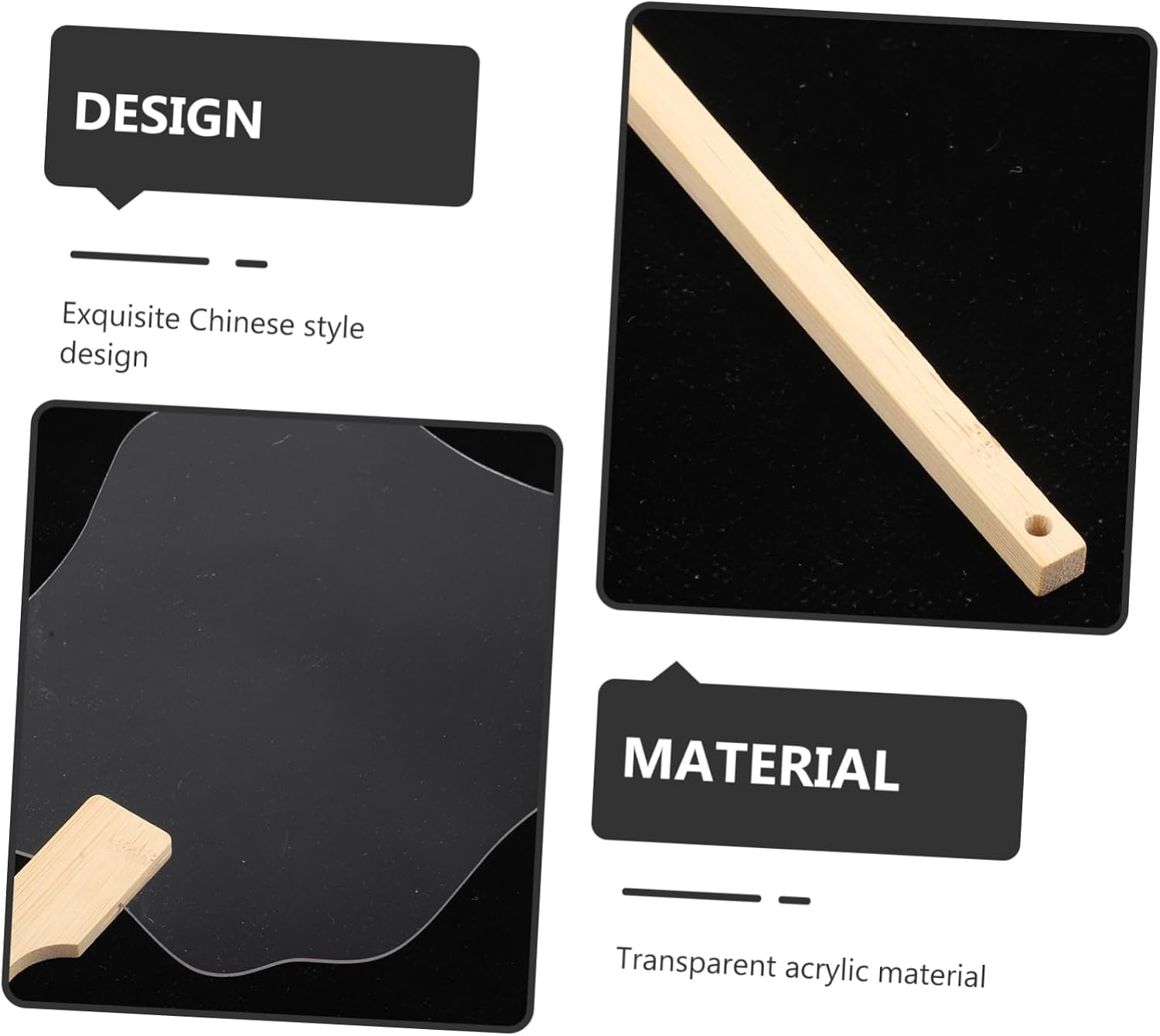 Acrylic Hand Fan Blank Graffiti Fan for Weddings Parties and Crafts Accessory for Personalization and Creativity