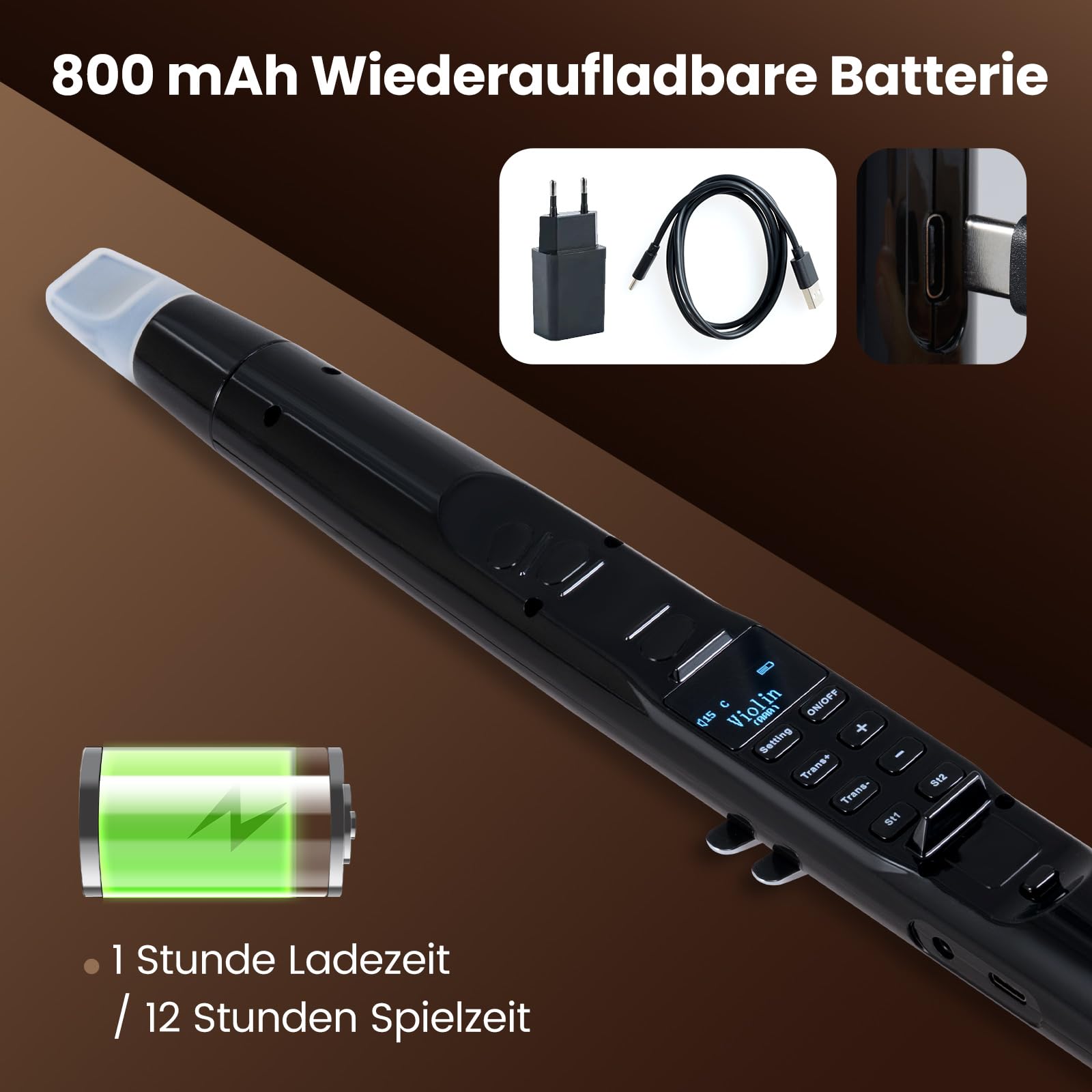 COSTWAY Elektroniczny instrument dęty, cyfrowy saksofon z bezprzewodowym MIDI, 100 dźwięków, głośnik HIFI, zakres 4-oktawowy i 2 sposoby chwytania, mini saksofon dla początkujących i dorosłych