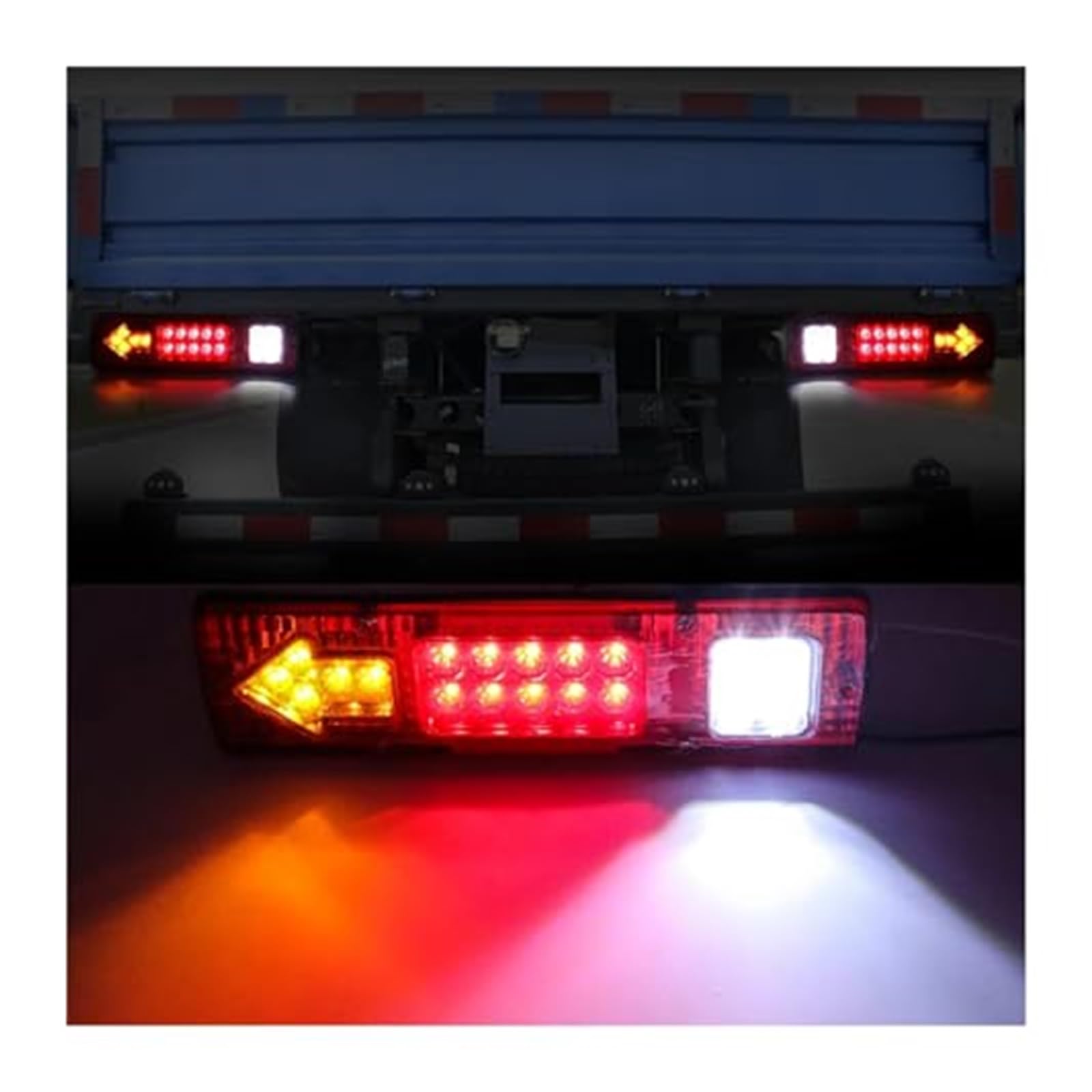 2 Pezzi Indicatore Di Direzione Posteriore LED Barra Rimorchio Luce Di Riserva Marcia Luce Posteriore Indicatore Freccia Rimorchio Per Barca Camion Luci posteriori
