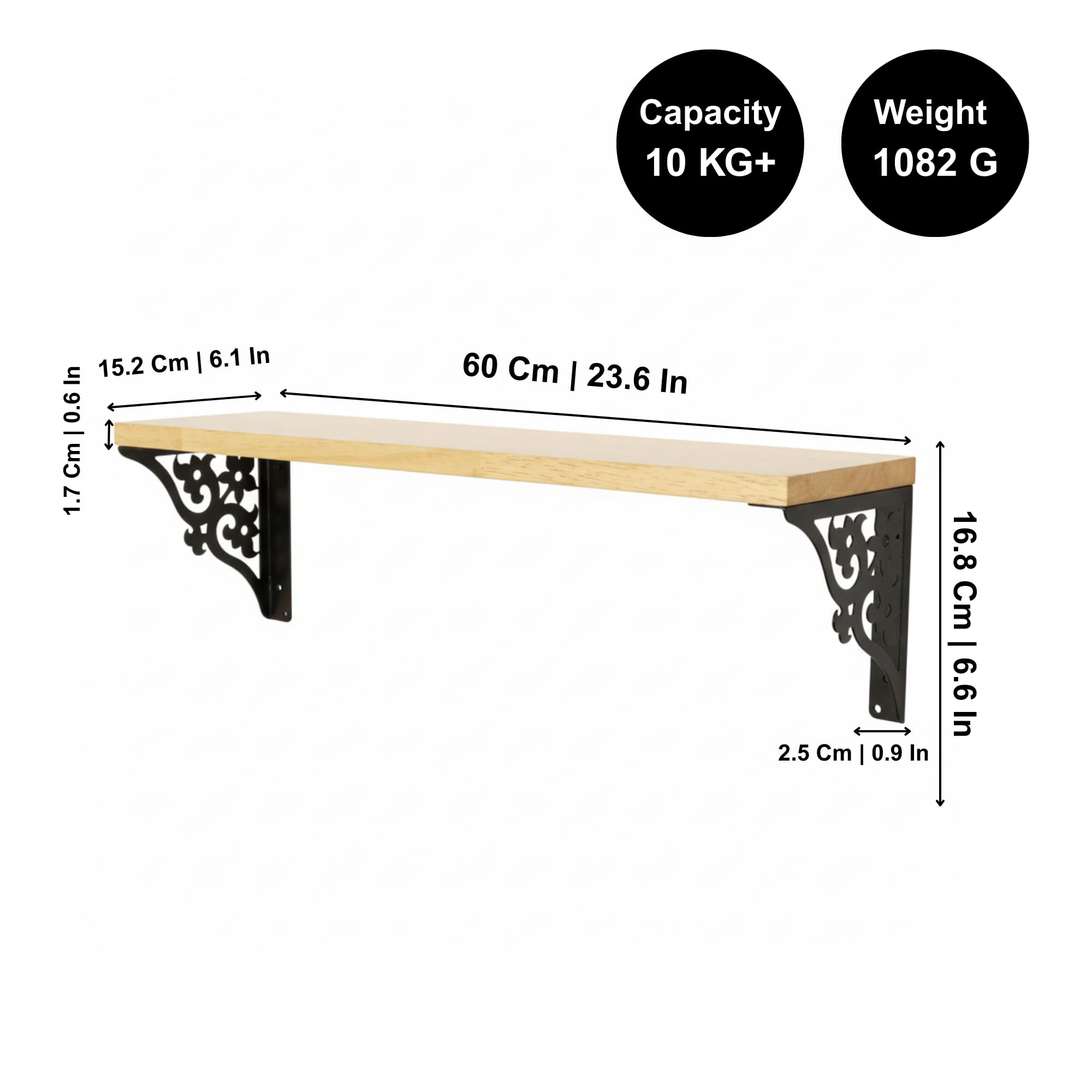 White Wooden Pooja Temple Shelf - Wall Mountable -2 White Wooden Pooja Temple Shelf - Wall Mountable -2