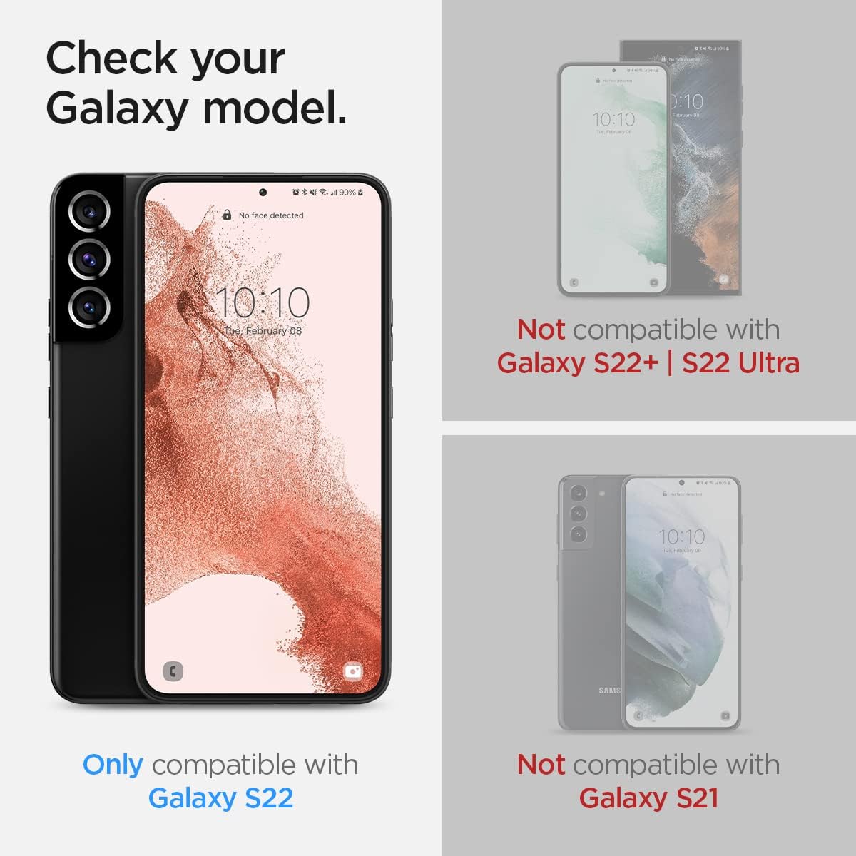 Spigen NeoFlex Solid Screen Protector Designed for Galaxy S22 (2022) [2 Pack] - Case Friendly