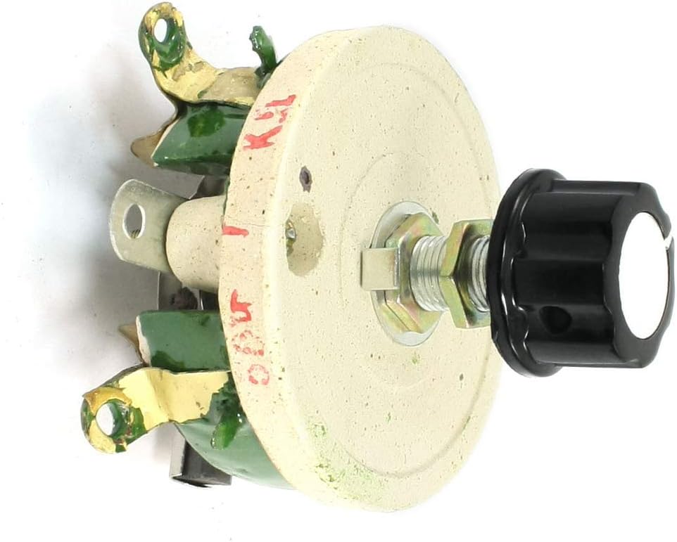 Aexit Wirewound Ceramic Wall Switches Potentiometer Adjustable Rheostat Resistor Dimmer Switches 50W 1Kohm