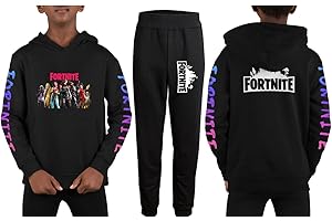 Fortnite Hoodie Set: Kids' Pullover and Sweatpants Tracksuit